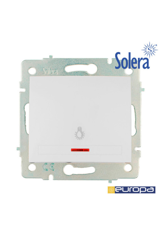 Pulsador Luz Luminoso 10A 250V Serie Europa Solera [E3-42909]