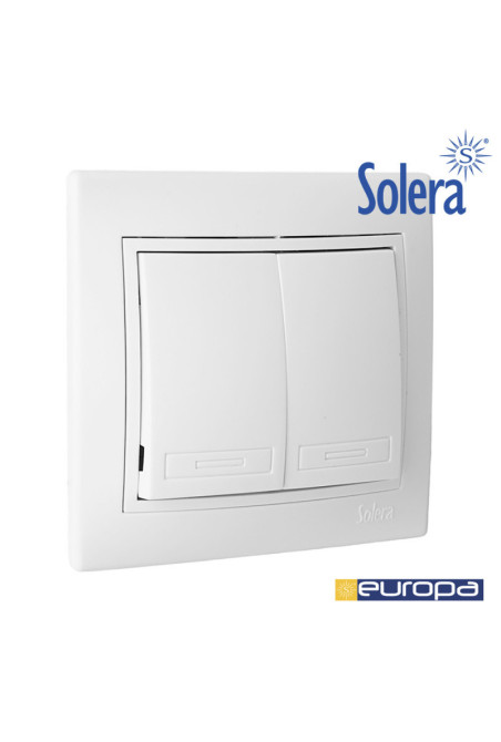 Doble conmutador/Interruptor 10Ax250V Serie Europa Solera [E3-42916]