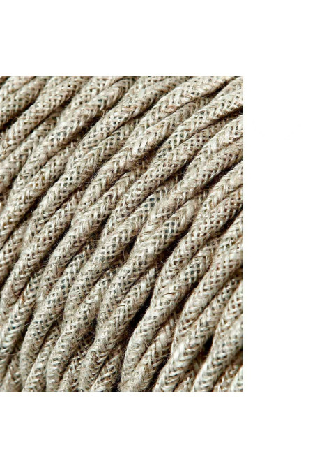 Cable Textíl Trenzado 2x0,75mm 25M Lino por Metro [E3-11961]