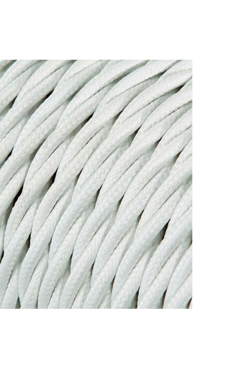 Cable Textíl Trenzado 2x0,75mm 25M Blanco por Metro [E3-11964]