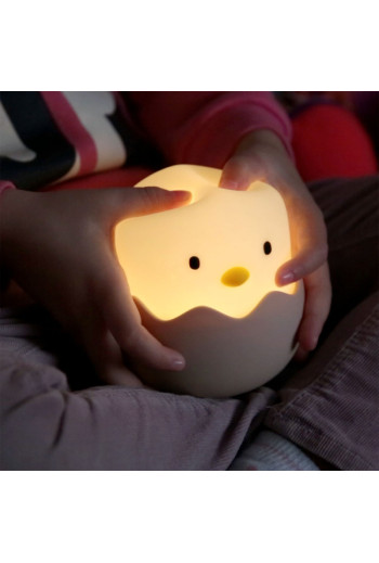 Lampara nocturna de mesa LED Infantil quitamiedos y recargable \"Chicken\"