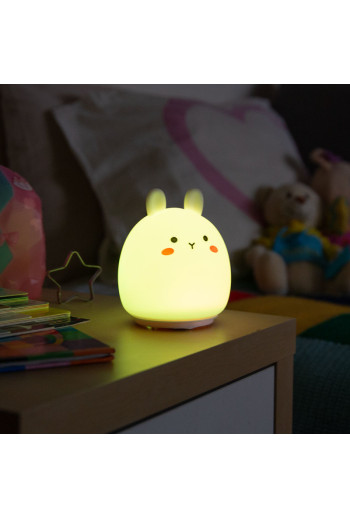 Lampara nocturna de mesa LED Infantil quitamiedos y recargable \"Rabbit\"