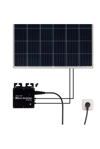 Kit Panel Portable AS SOLAR 330W Tier 1 Policristalino / Microinversor / Enchufe a corriente