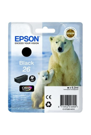 EPSON CARTUCHO NEGRO T26...