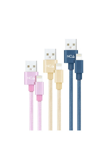 3 CABLES LIGHTNING A USB...